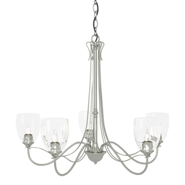 Trellis 5 Arm Chandelier in Sterling - 103063-SKT-85-LL0083 by Hubbardton Forge