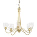 Trellis 5 Arm Chandelier in Modern Brass - 103063-SKT-86-LL0083 by Hubbardton Forge