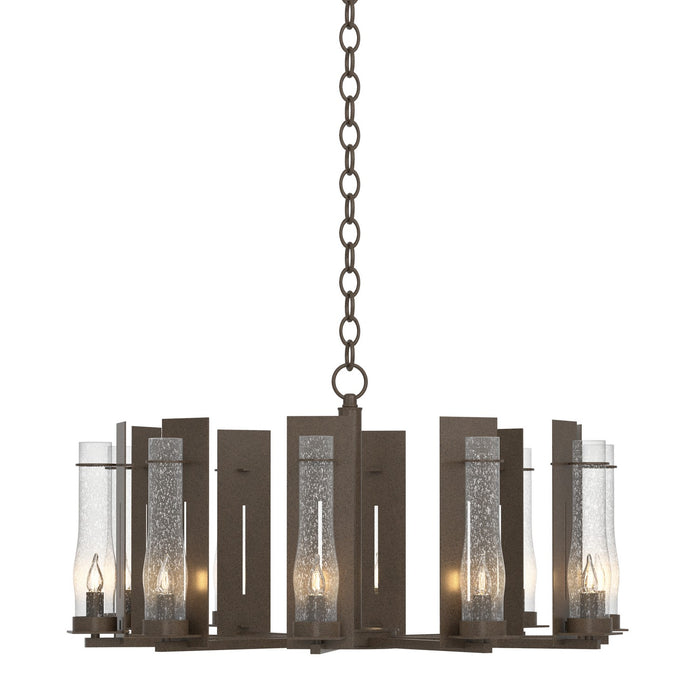 New Town 10 Arm Chandelier in Bronze - 103290-SKT-05-II0184 by Hubbardton Forge