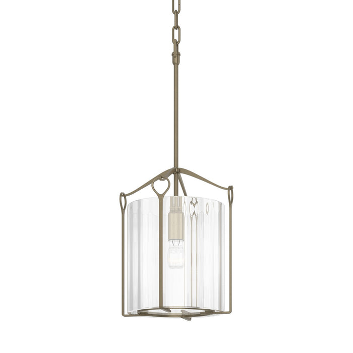 Bow Tall Mini Pendant in Soft Gold - 104060-SKT-84-ZM0137 by Hubbardton Forge