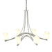 Oval Ribbon 6 Arm Chandelier in Vintage Platinum - 104106-SKT-82-GG0236 by Hubbardton Forge