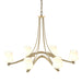 Oval Ribbon 6 Arm Chandelier in Modern Brass - 104106-SKT-86-GG0236 by Hubbardton Forge