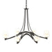 Oval Ribbon 6 Arm Chandelier in Black - 104116-SKT-10-ZU0291 by Hubbardton Forge