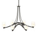 Oval Ribbon 6 Arm Chandelier in Natural Iron - 104116-SKT-20-ZU0291 by Hubbardton Forge