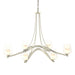 Oval Ribbon 6 Arm Chandelier in Sterling - 104116-SKT-85-ZU0291 by Hubbardton Forge