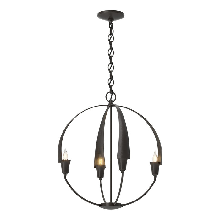 Cirque Small Chandelier in Oil Rubbed Bronze - 104201-SKT-14 by Hubbardton Forge