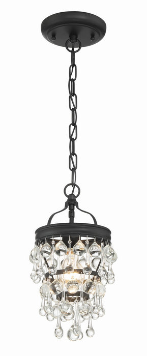 131-MK- Calypso 1-Light Mini Chandelier in Matte Black by Crystorama