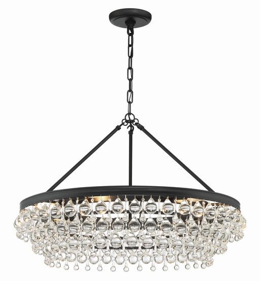 275-MK- Calypso 6-Light Chandelier in Matte Black by Crystorama