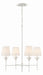 534-MT- Broche 4-Light Chandelier in Matte White by Crystorama