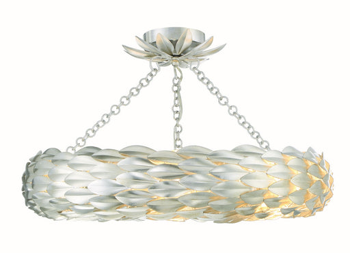 536-SA_CEILING- Broche 6-Light Ceiling Mount in Antique Silver by Crystorama