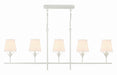 537-MT- Broche 5-Light Chandelier in Matte White by Crystorama