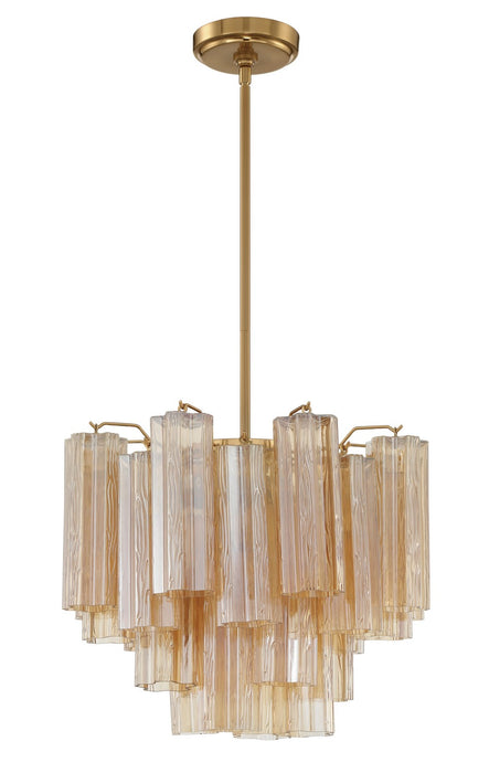 ADD-300-AG-AM- Addis 4-Light Chandelier in Aged Brass by Crystorama