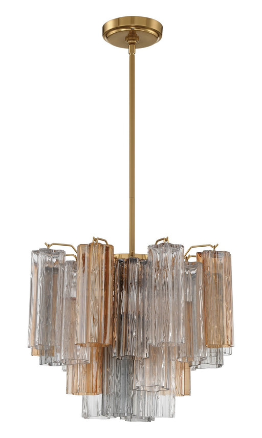 ADD-300-AG-AU- Addis 4-Light Chandelier in Aged Brass by Crystorama