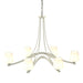 Oval Ribbon 6 Arm Chandelier in Sterling - 104106-SKT-85-GG0236 by Hubbardton Forge