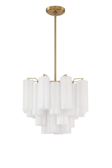 ADD-300-AG-WH- Addis 4-Light Chandelier in Aged Brass by Crystorama