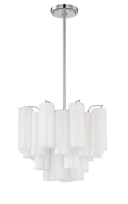 ADD-300-CH-WH- Addis 4-Light Chandelier in Polished Chrome by Crystorama