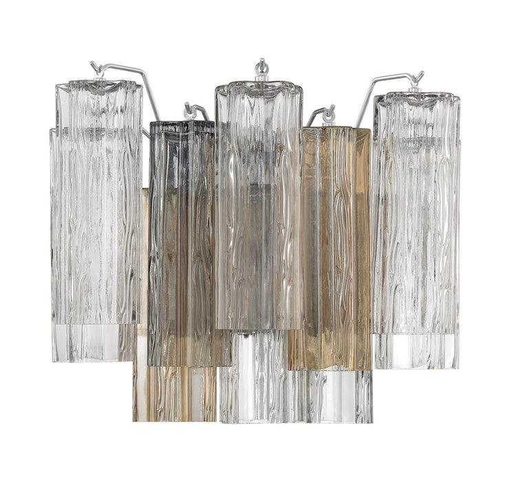 ADD-302-CH-AU- Addis 2-Light Wall Mount in Polished Chrome by Crystorama