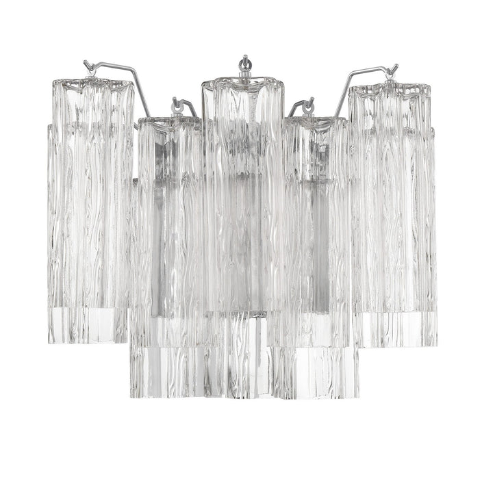 ADD-302-CH-CL- Addis 2-Light Wall Mount in Polished Chrome by Crystorama