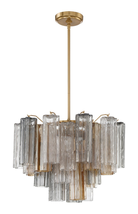 ADD-306-AG-AU- Addis 6-Light Chandelier in Aged Brass by Crystorama