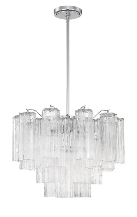 ADD-306-CH-CL- Addis 6-Light Chandelier in Polished Chrome by Crystorama