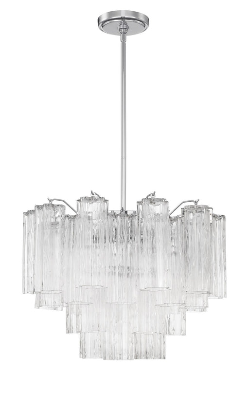 ADD-306-CH-CL- Addis 6-Light Chandelier in Polished Chrome by Crystorama