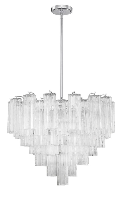 ADD-312-CH-CL- Addis 12-Light Chandelier in Polished Chrome by Crystorama