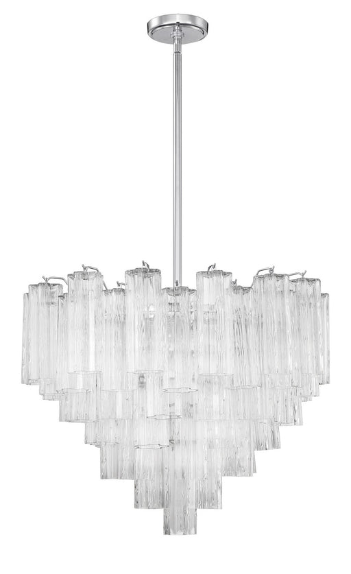 ADD-312-CH-CL- Addis 12-Light Chandelier in Polished Chrome by Crystorama