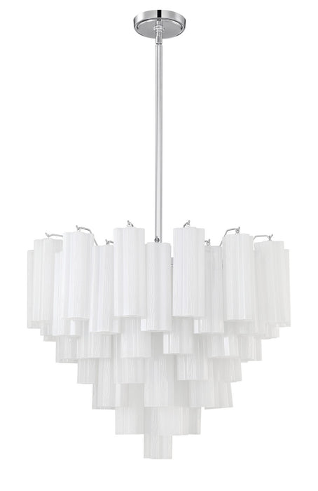 ADD-312-CH-WH- Addis 12-Light Chandelier in Polished Chrome by Crystorama