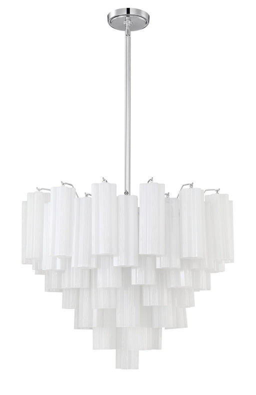 ADD-312-CH-WH- Addis 12-Light Chandelier in Polished Chrome by Crystorama