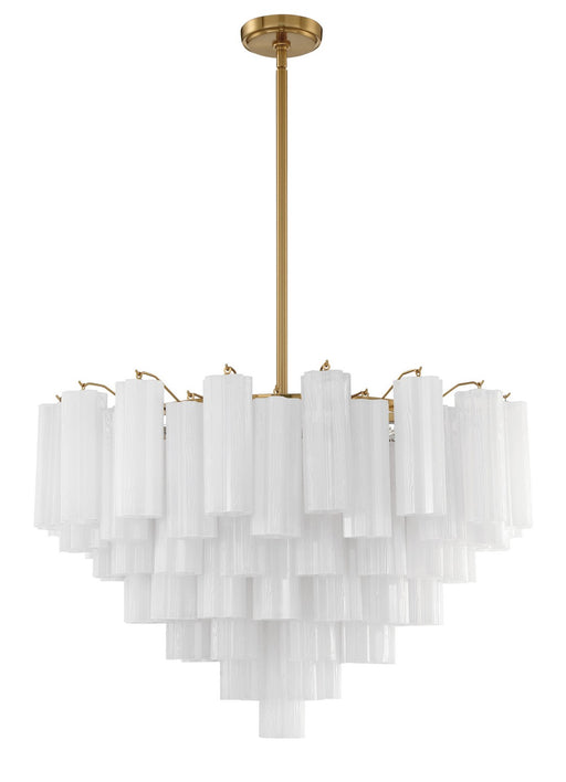 ADD-316-AG-WH- Addis 16-Light Chandelier in Aged Brass by Crystorama