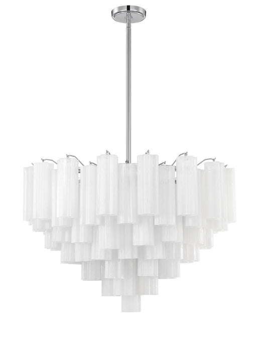 ADD-316-CH-WH- Addis 16-Light Chandelier in Polished Chrome by Crystorama