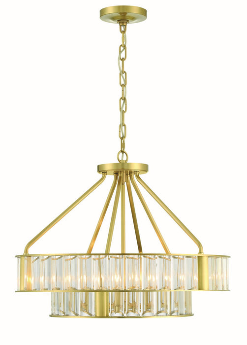 FAR-6006-AG- Farris 6-Light Chandelier in Aged Brass by Crystorama