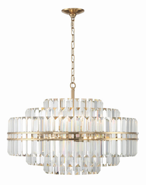 HAY-1407-AG- Hayes 16 Light Chandelier in Aged Brass by Crystorama