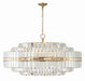 HAY-1409-AG- Hayes 32 Light Chandelier in Aged Brass by Crystorama