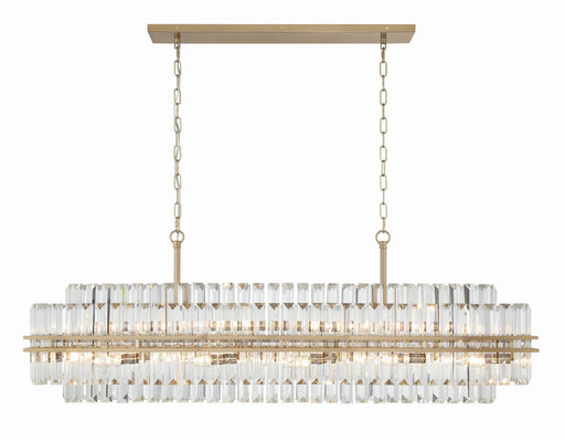 HAY-1417-AG- Hayes 16 Light Chandelier in Aged Brass by Crystorama