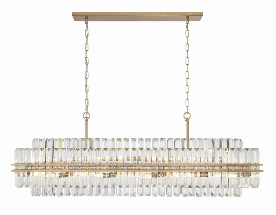 HAY-1417-AG- Hayes 16 Light Chandelier in Aged Brass by Crystorama