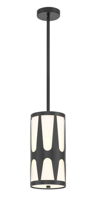 ROY-801-BK- Royston 1-Light Pendant in Black by Crystorama