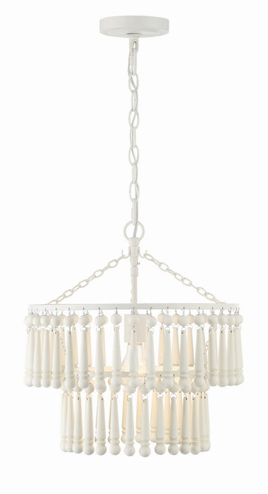 TIA-7100-MT- Tiana 1-Light Pendant in Matte White by Crystorama