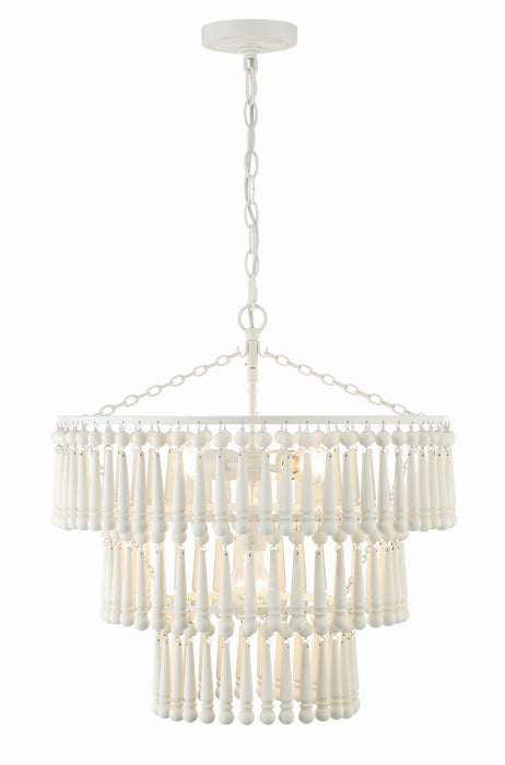 TIA-7103-MT- Tiana 3-Light Pendant in Matte White by Crystorama