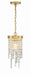 WIN-210-GA-CL-MWP- Winfield 1-Light Pendant in Antique Gold by Crystorama