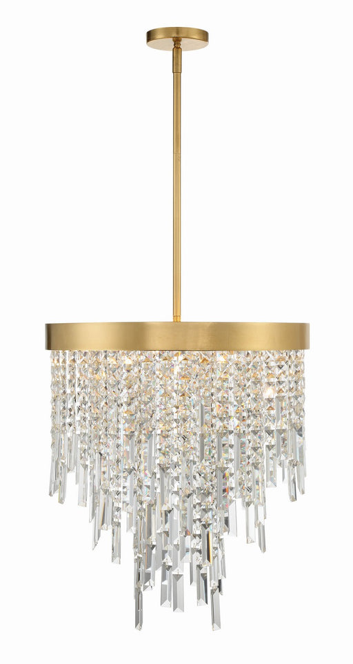 WIN-215-GA-CL-MWP- Winfield 5-Light Chandelier in Antique Gold by Crystorama