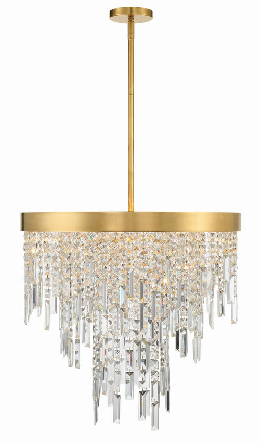 WIN-216-GA-CL-MWP- Winfield 6-Light Chandelier in Antique Gold by Crystorama