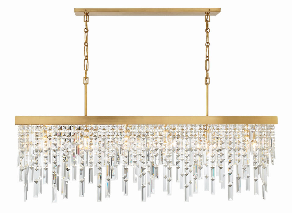 WIN-217-GA-CL-MWP- Winfield 6-Light Chandelier in Antique Gold by Crystorama