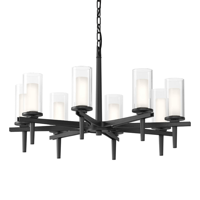 Constellation 8 Arm Chandelier in Black - 104305-SKT-10-ZU0323 by Hubbardton Forge