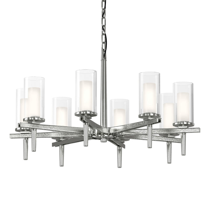 Constellation 8 Arm Chandelier in Sterling - 104305-SKT-85-ZU0323 by Hubbardton Forge