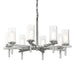 Constellation 8 Arm Chandelier in Sterling - 104305-SKT-85-ZU0323 by Hubbardton Forge