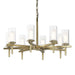 Constellation 8 Arm Chandelier in Modern Brass - 104305-SKT-86-ZU0323 by Hubbardton Forge