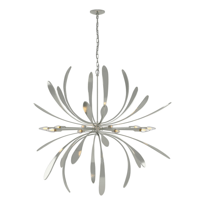 Dahlia Large Chandelier in Sterling - 104355-SKT-85 by Hubbardton Forge