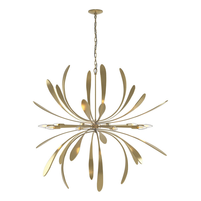 Dahlia Large Chandelier in Modern Brass - 104355-SKT-86 by Hubbardton Forge