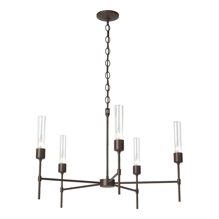 Vela 5 Arm Chandelier in Bronze - 105045-SKT-05-ZM0611 by Hubbardton Forge